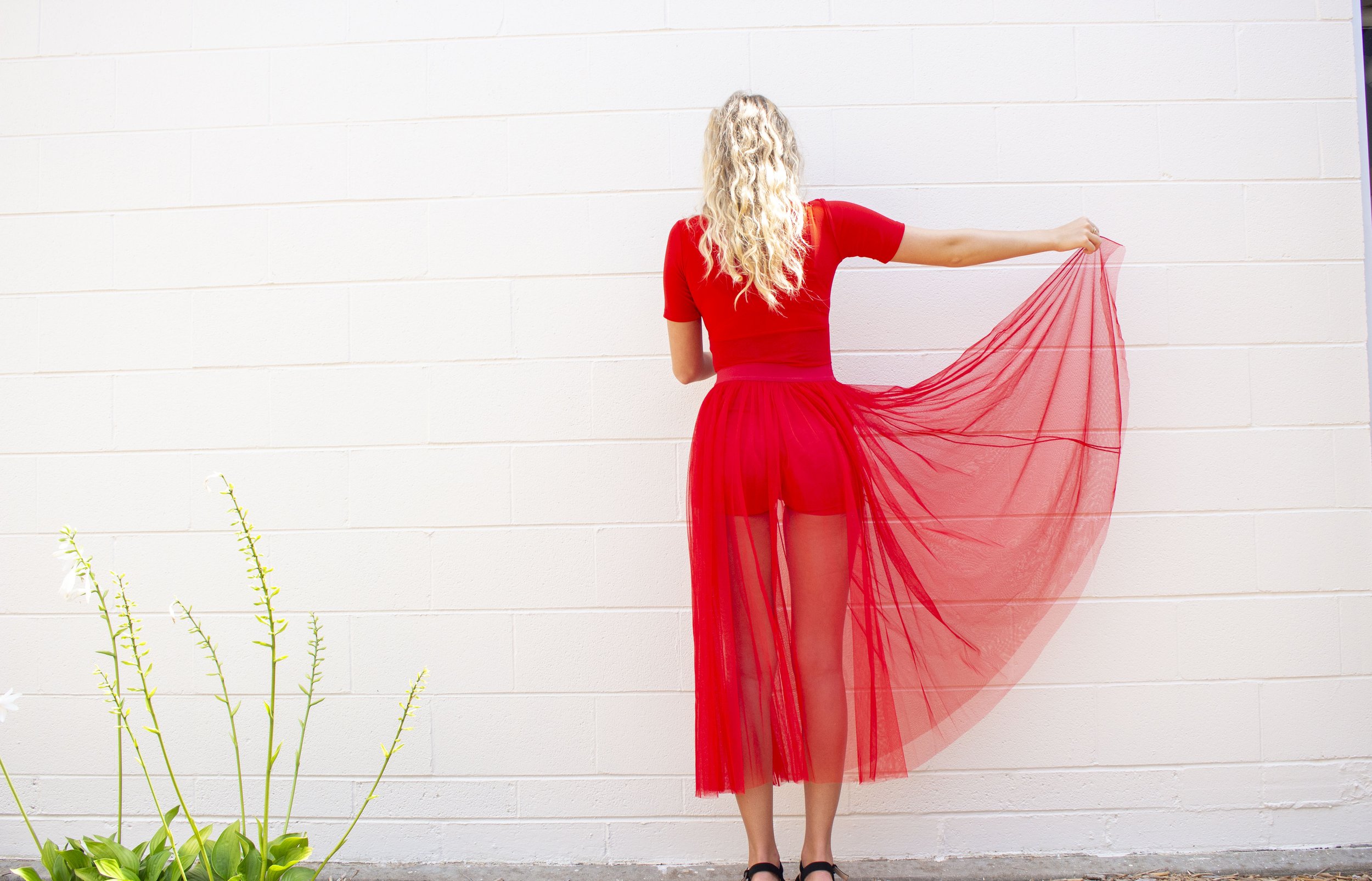 Red Poppy Tulle Skirt — Wiki Wang Fashion Apparel